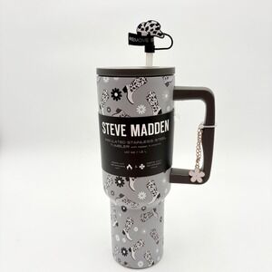 Steve Madden 40‎ oz Insulated Stainless Steel Tumbler Cowboy Boot Floral Charm